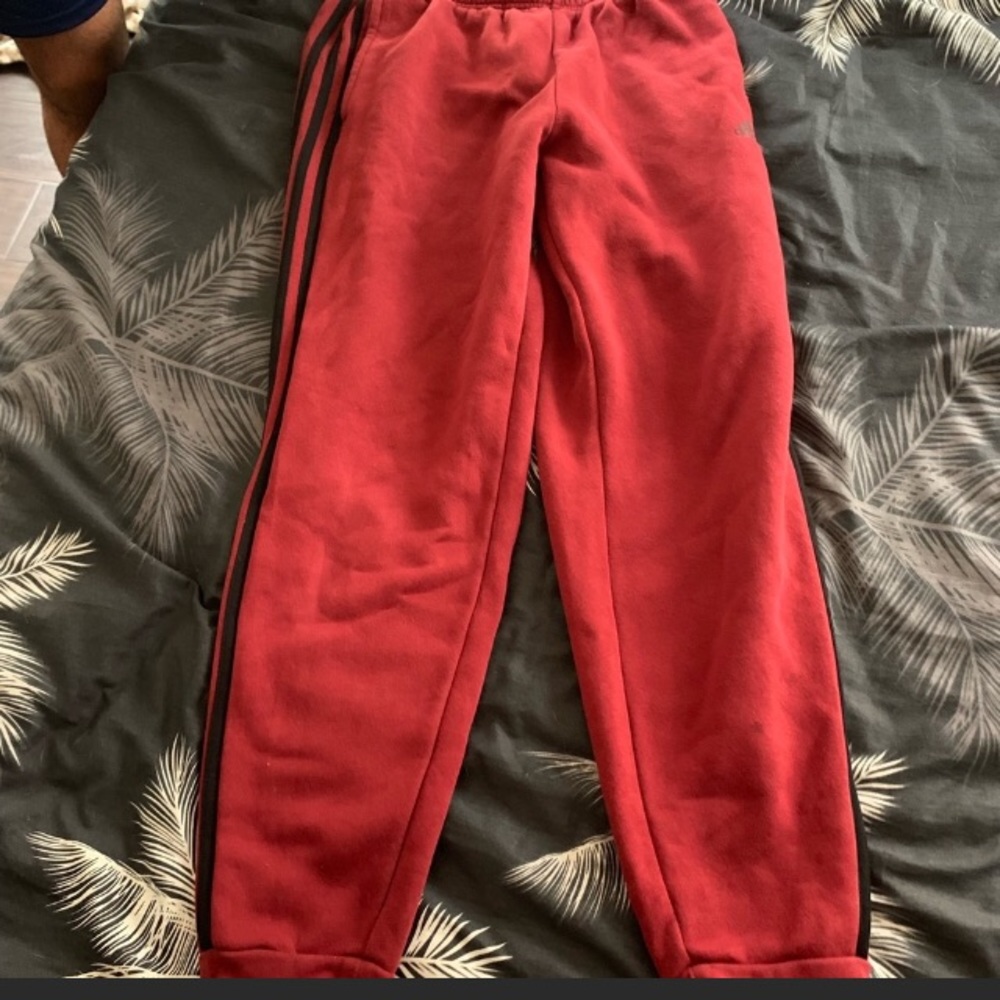 Adidas straight leg sweat pants. Medium